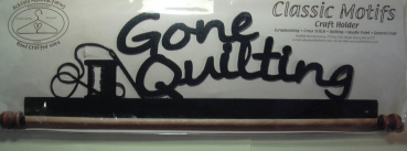 Gone Quilting metal hanger, 16 inch